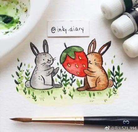 每天学一幅简笔画--40款百万粉丝博主笔下的简笔画，治愈系的水彩，太赞了-38.jpg