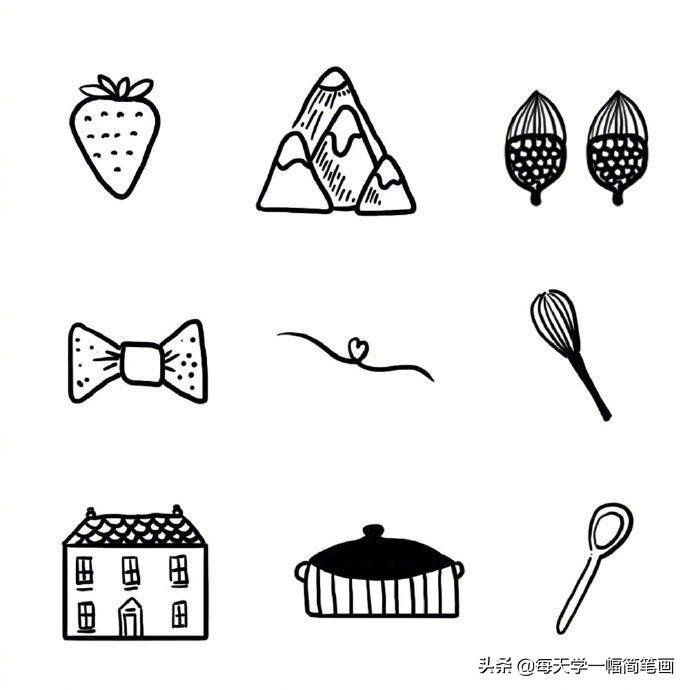 可可爱爱的简笔画集合，做手账很好。-5.jpg