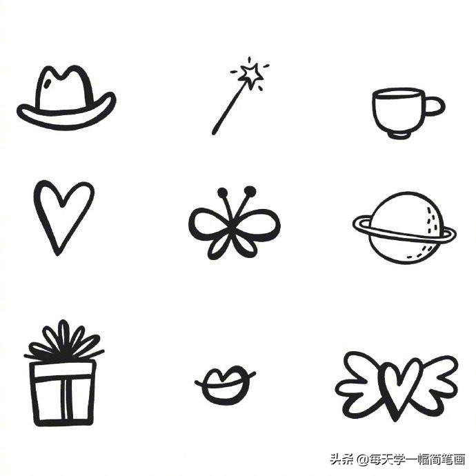 可可爱爱的简笔画集合，做手账很好。-8.jpg