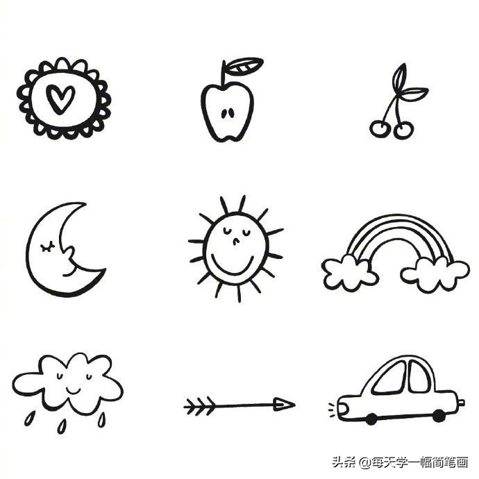 可可爱爱的简笔画集合，做手账很好。-7.jpg