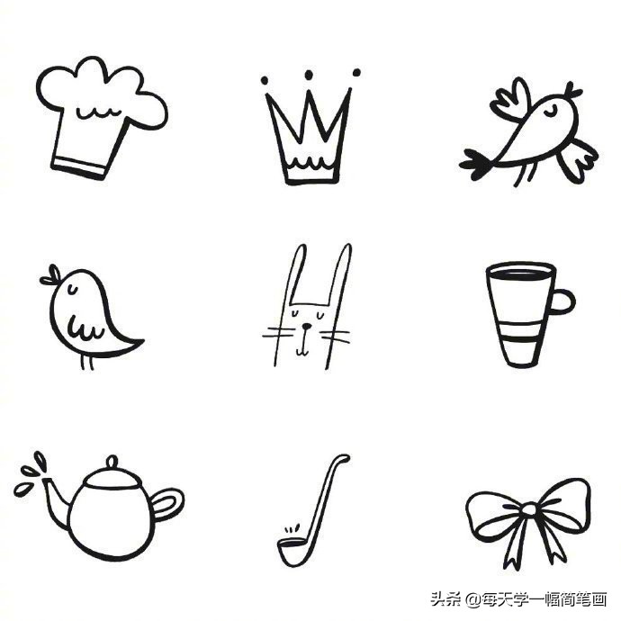 可可爱爱的简笔画集合，做手账很好。-4.jpg