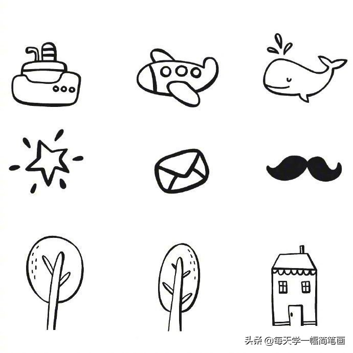 可可爱爱的简笔画集合，做手账很好。-9.jpg