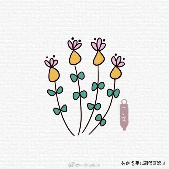 小清新风格的绿植简笔画素材~-8.jpg
