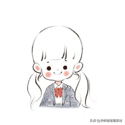 敲可爱的小女孩简笔画-9.jpg