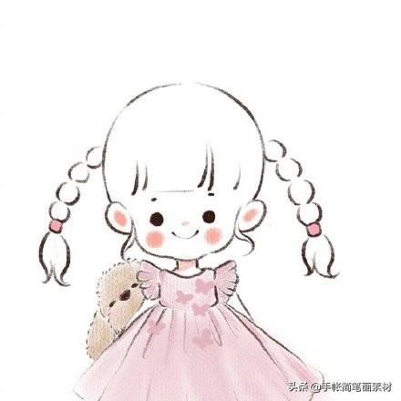 敲可爱的小女孩简笔画-6.jpg