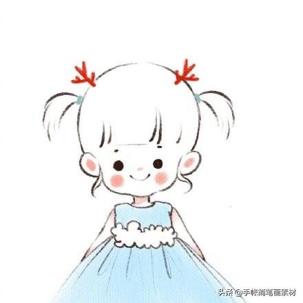 敲可爱的小女孩简笔画-7.jpg