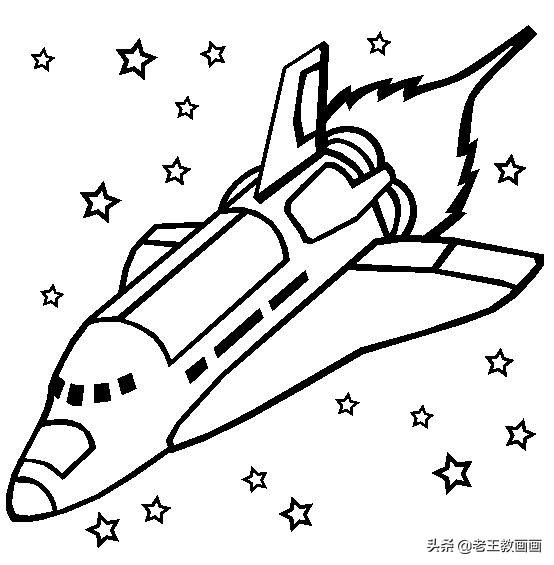 小火箭简笔画素材，给孩子收藏一份，实现他的“飞天梦”-7.jpg