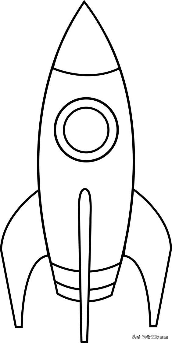小火箭简笔画素材，给孩子收藏一份，实现他的“飞天梦”-10.jpg