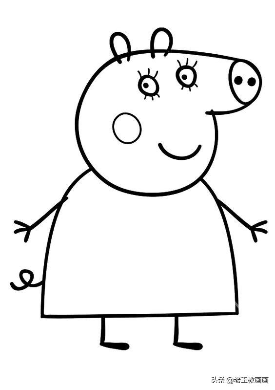 小猪佩奇简笔画线稿，教给孩子画-6.jpg