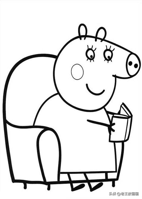 小猪佩奇简笔画线稿，教给孩子画-7.jpg