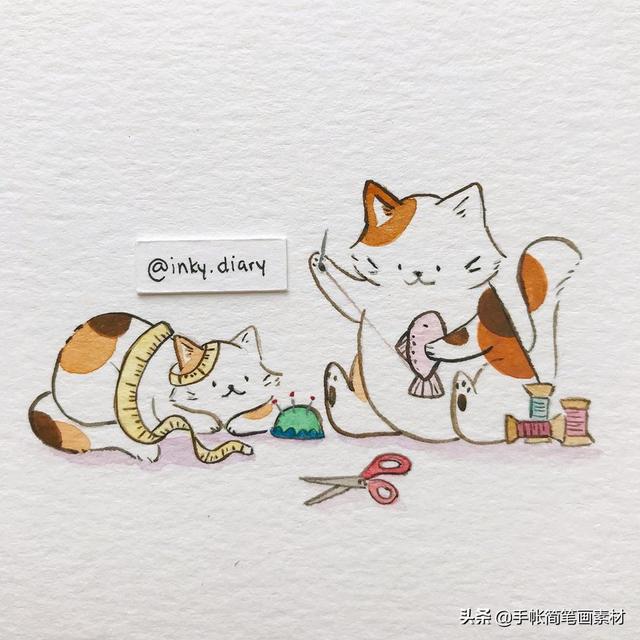 小动物水彩简笔画素材~收藏起来备用哦-9.jpg