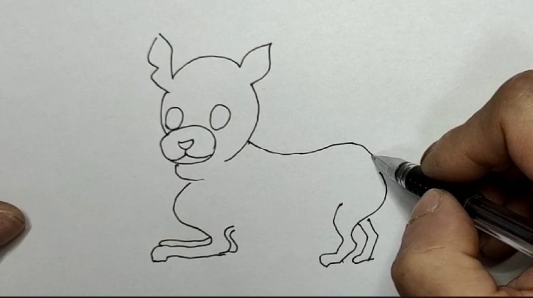 简笔画教学：用水性笔画狗狗，八步即可画成-5.jpg