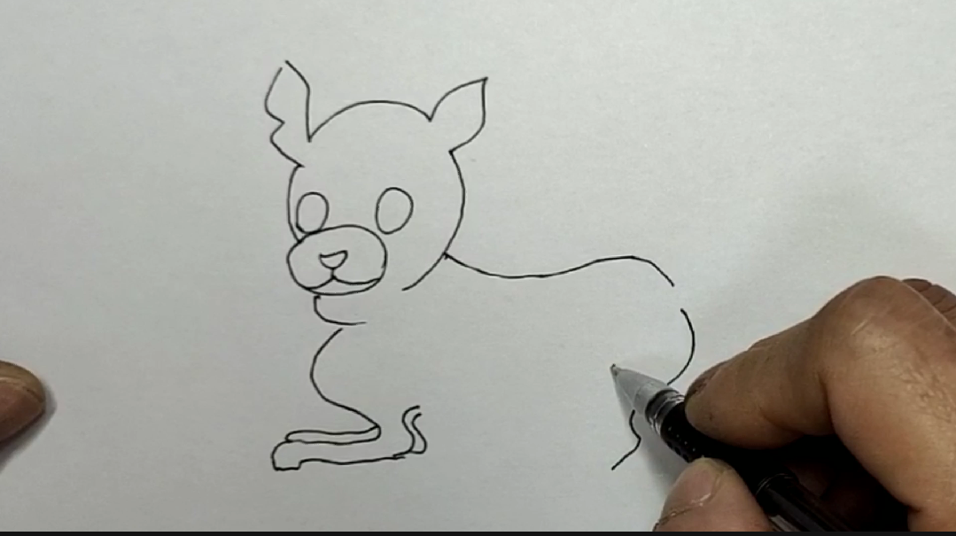 简笔画教学：用水性笔画狗狗，八步即可画成-4.jpg