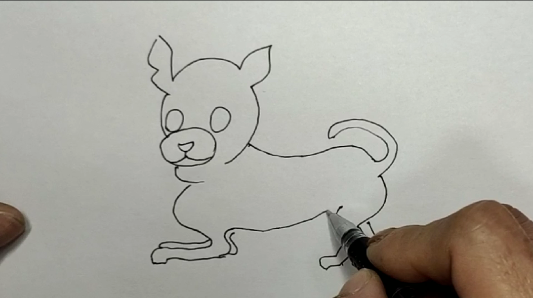 简笔画教学：用水性笔画狗狗，八步即可画成-7.jpg