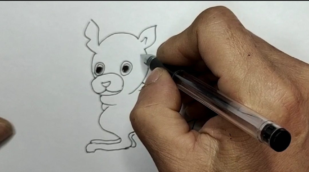简笔画教学：用水性笔画狗狗，八步即可画成-8.jpg