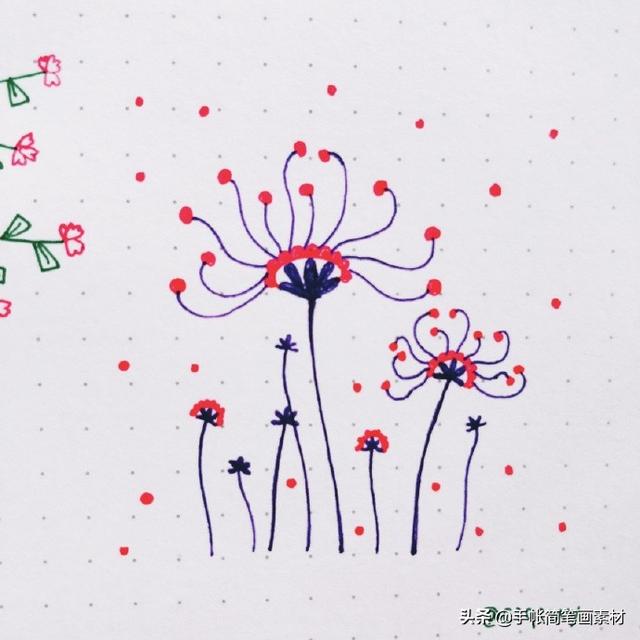简单实用的花叶植物简笔画手帐素材~收藏备用哦-6.jpg