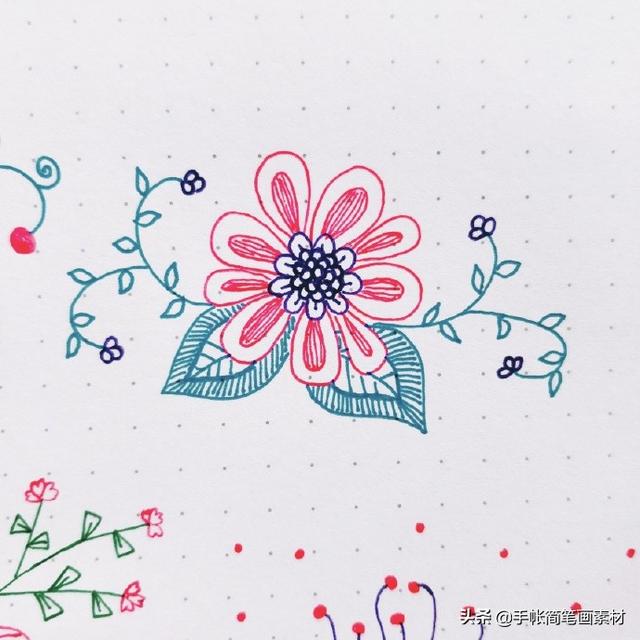 简单实用的花叶植物简笔画手帐素材~收藏备用哦-5.jpg