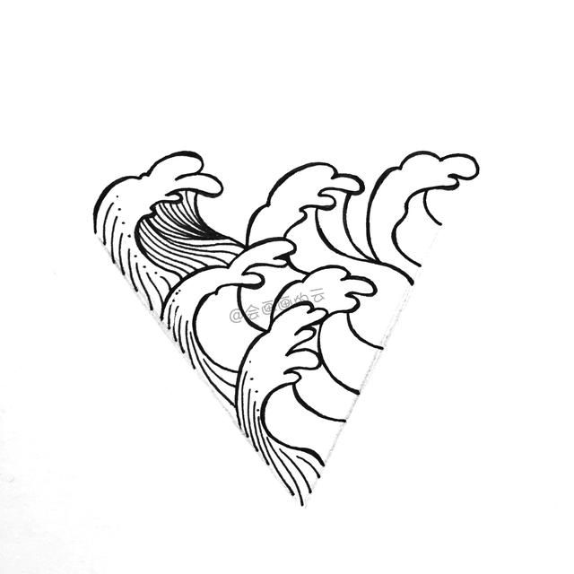 简笔画过程图解析，教你用1支笔画浪花-5.jpg