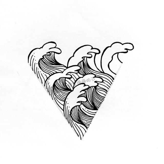 简笔画过程图解析，教你用1支笔画浪花-7.jpg