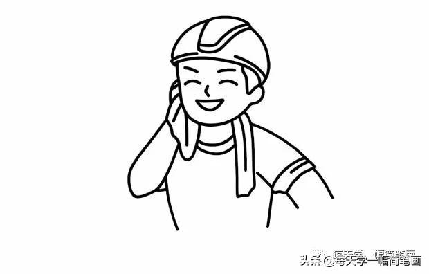 每天学一幅简笔画--五一劳动节劳动最光荣简笔画画法步骤图解大全-4.jpg