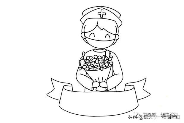 每天学一幅简笔画--五一劳动节劳动最光荣简笔画画法步骤图解大全-15.jpg