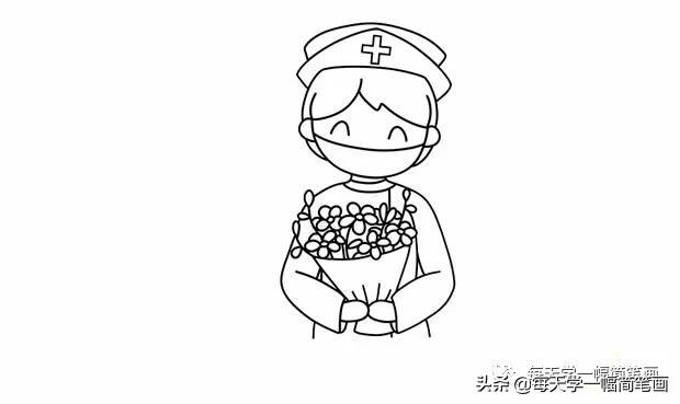 每天学一幅简笔画--五一劳动节劳动最光荣简笔画画法步骤图解大全-14.jpg