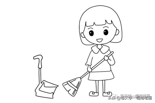 每天学一幅简笔画--五一劳动节劳动最光荣简笔画画法步骤图解大全-11.jpg