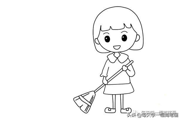 每天学一幅简笔画--五一劳动节劳动最光荣简笔画画法步骤图解大全-10.jpg