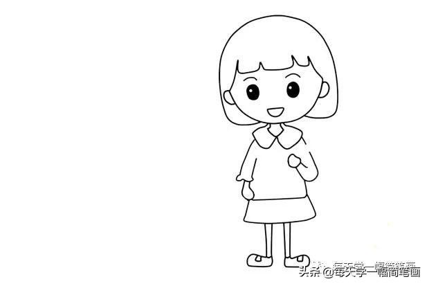 每天学一幅简笔画--五一劳动节劳动最光荣简笔画画法步骤图解大全-9.jpg