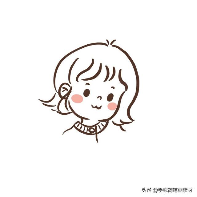 可爱的儿童头像简笔画~喜欢收藏备用哦-7.jpg