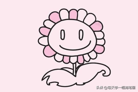 每天学一幅简笔画--向日葵简笔画画法步骤教程及图片大全-10.jpg
