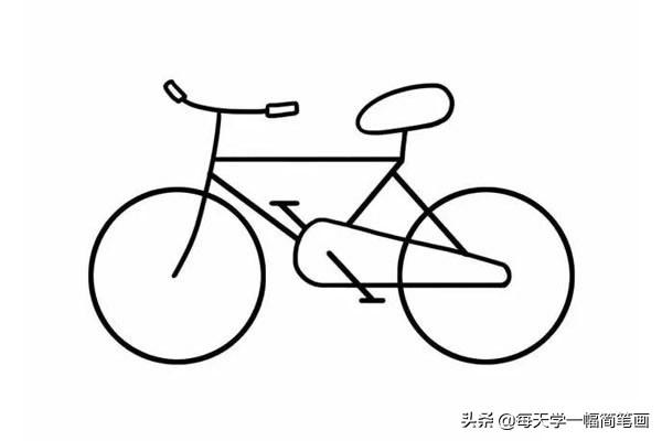 每天学一幅简笔画--自行车简笔画步骤图解教程-16.jpg
