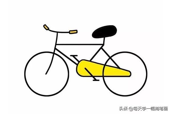 每天学一幅简笔画--自行车简笔画步骤图解教程-17.jpg