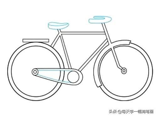 每天学一幅简笔画--自行车简笔画步骤图解教程-25.jpg