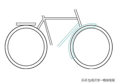 每天学一幅简笔画--自行车简笔画步骤图解教程-22.jpg