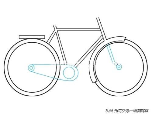 每天学一幅简笔画--自行车简笔画步骤图解教程-24.jpg