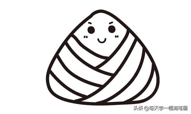 每天学一幅简笔画--端午节粽子的画法步骤图解教程-7.jpg