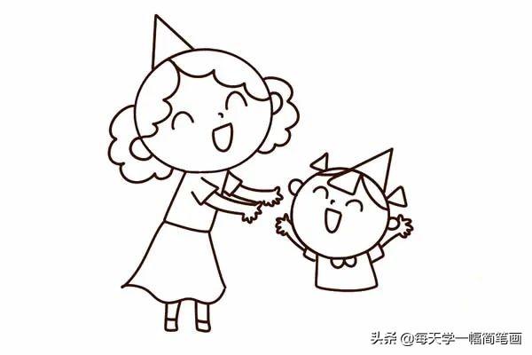 每天学一幅简笔画--母亲节母亲人物简笔画步骤图片大全-5.jpg