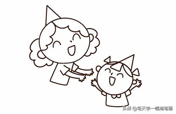 每天学一幅简笔画--母亲节母亲人物简笔画步骤图片大全-4.jpg