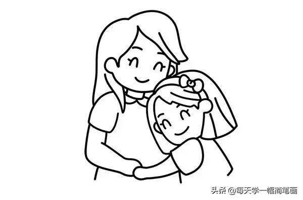 每天学一幅简笔画--母亲节母亲人物简笔画步骤图片大全-9.jpg