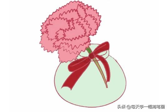 每天学一幅简笔画--母亲节送给妈妈的康乃馨简笔画-7.jpg