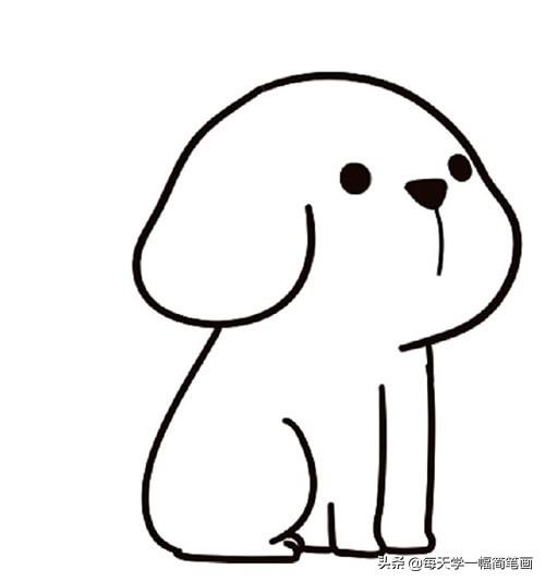 每天学一幅简笔画-小狗怎么画一步一步教画法步骤图解-7.jpg