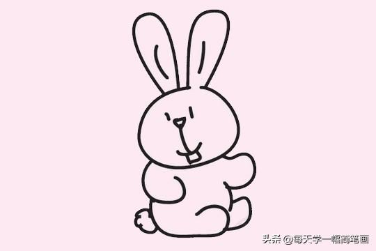 每天学一幅简笔画-可爱的小兔子简笔画画法步骤教程及图片大全-7.jpg