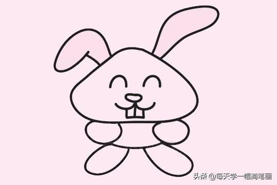 每天学一幅简笔画-可爱的小兔子简笔画画法步骤教程及图片大全-8.jpg