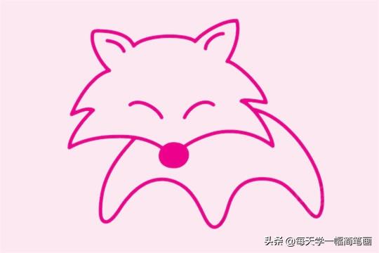 每天学一幅简笔画--卡通狐狸简笔画画法步骤教程及图片大全-5.jpg