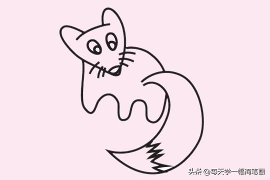每天学一幅简笔画--卡通狐狸简笔画画法步骤教程及图片大全-9.jpg
