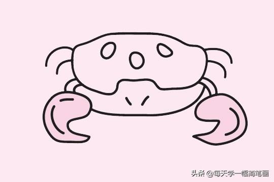 每天学一幅简笔画--螃蟹简笔画简单步骤图解教程及图片大全-9.jpg