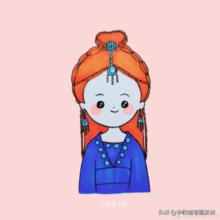 古风小姑娘简笔画~简单容易画-6.jpg