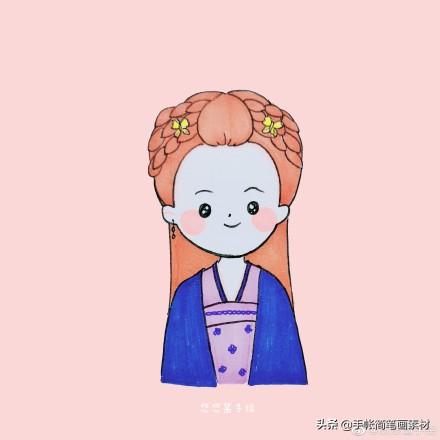 古风小姑娘简笔画~简单容易画-8.jpg