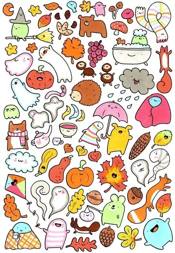 手账素材：大人孩子都能画的简笔画，玩手账必备，学画画必练-5.jpg